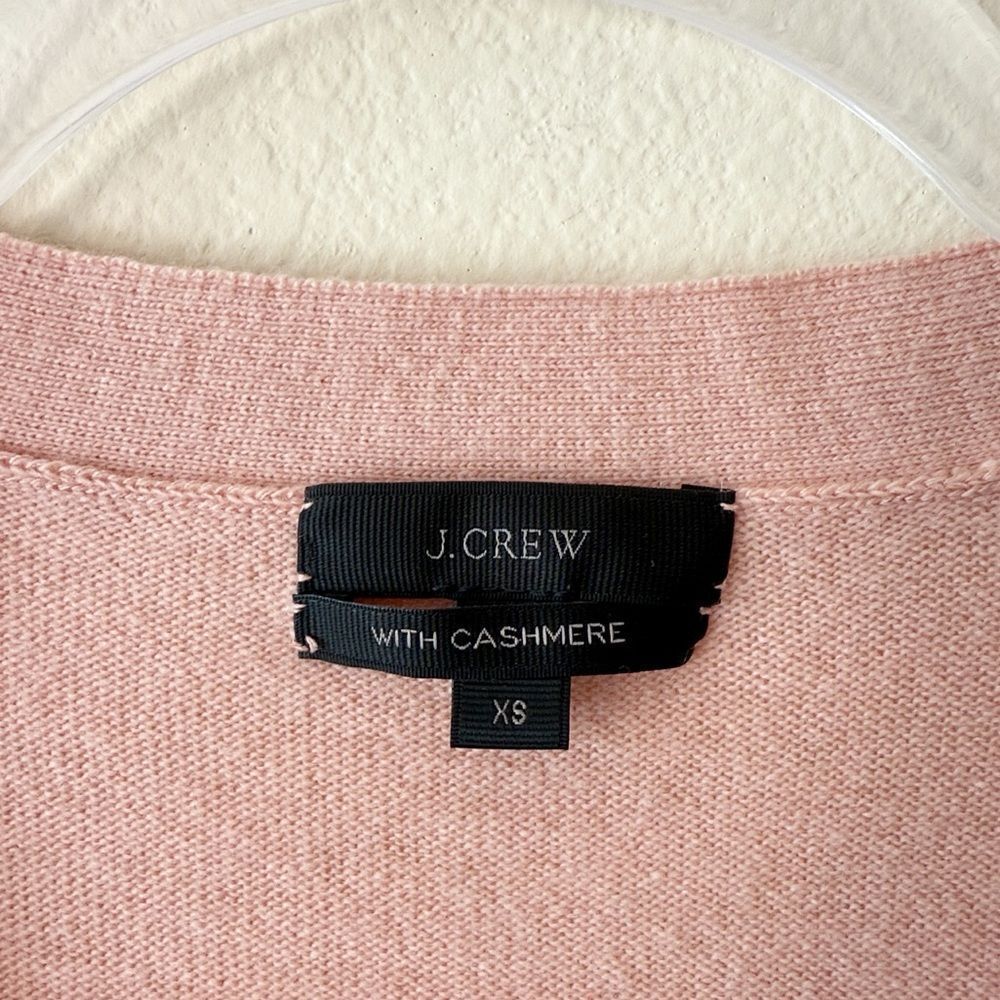 J Crew With Cashmere Wool Blend Pink Button Down Cardigan - Picture 9 of 10